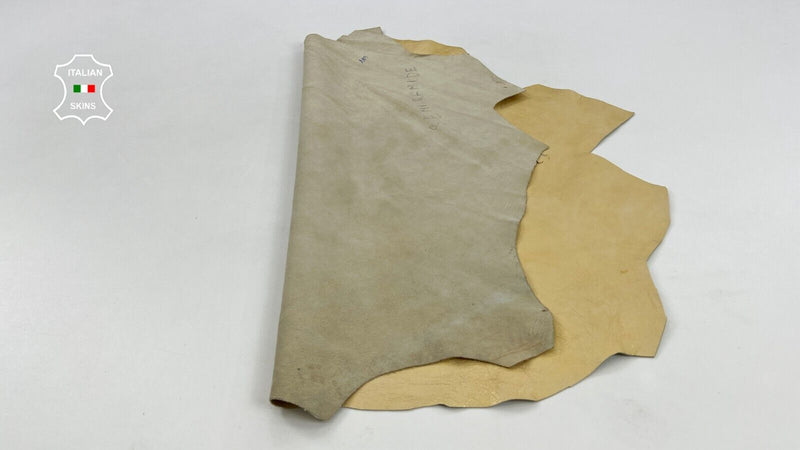METALLIC GOLD DISTRESSED Soft Italian Lambskin leather hides 4+sqf 0.8mm #C1654