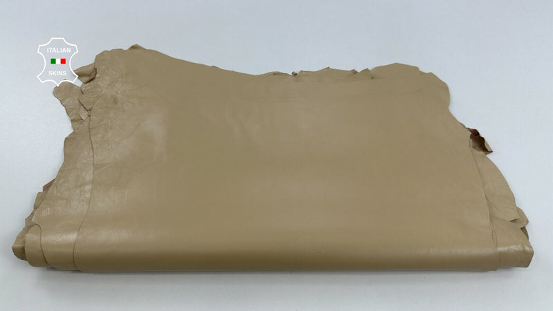 KHAKI BEIGE Italian Goatskin Goat leather skin hides 11 skins 33+sqf 0.9mm C2939