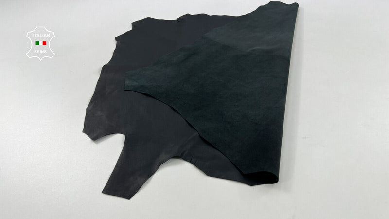 BLACK MIDNIGHT Thin Soft Italian Lambskin Sheep leather hides 6sqf 0.6mm #C1290