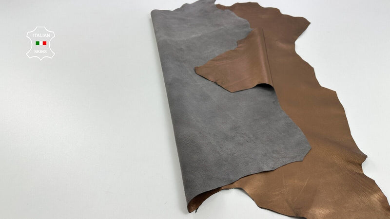 COPPER PEARLIZED Soft Italian Lambskin leather hide Bookbinding 8sqf 0.9mm C2891