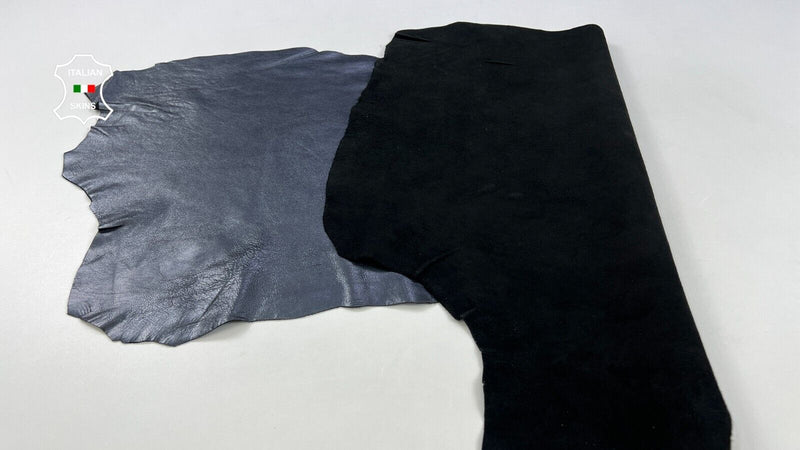 PEARLIZED GUNMETAL Thick Soft Italian Lambskin leather hides 5sqf 1.2mm #C1854