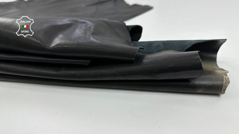 BKACK VEGETABLE TAN Soft Italian Lambskin leather hide 2 skins 18sqf 1.0mm C2350