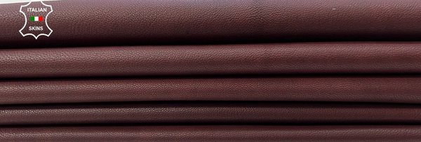 BROWN ANTIQUED ROUGH RUSTIC LOOK Italian Goat leather 4 skins 20sqf 0.8mm #C292
