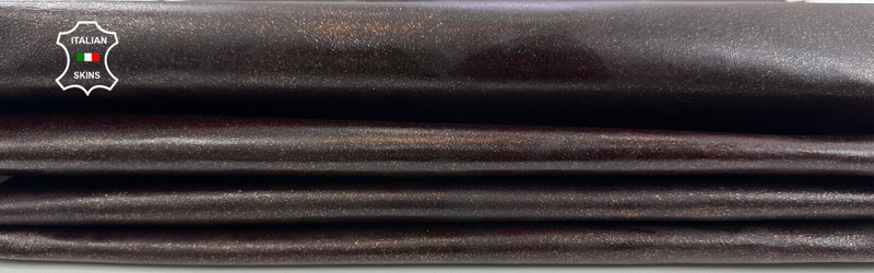 DARK BURGUNDY SHIMMER PEARLIZED COATED Goat leather 4 skins 12+sqf 0.8mm C2746