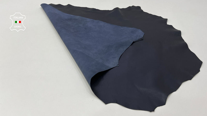 NAVY DARK BLUE Soft Italian Lambskin leather hides Bookbinding 7sqf 1.0mm #B9934