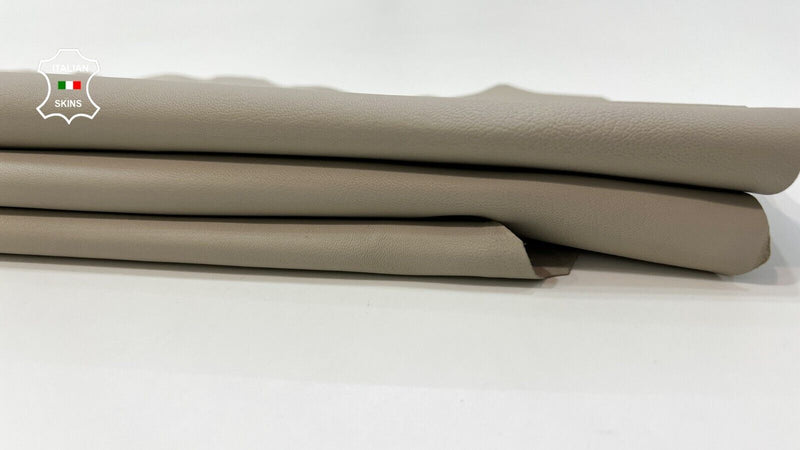 GREYISH BEIGE Soft Italian Lambskin leather hides Bookbinding 6sqf 0.8mm #B9976