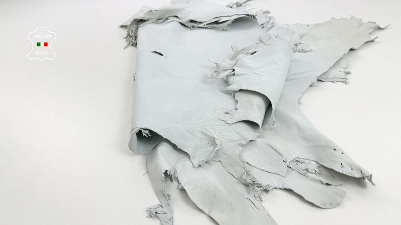 UNDYED OFF WHITE CHROME PROCESS Thick Lamb leather 2 skins 10+sqf 1.3mm #C2475
