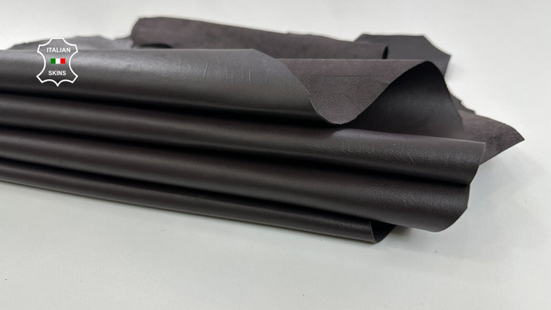 CHOCOLATE BROWN Italian Lambskin Sheep Lamb leather 2 skins 9sqf 0.8mm #C2948