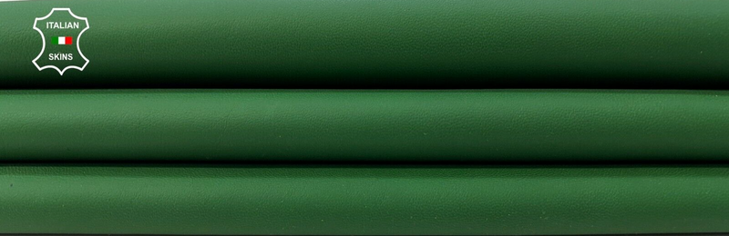 GREEN Thick Soft Italian Lambskin Sheep Lamb leather hides skins 6sqf 1.3mm C270