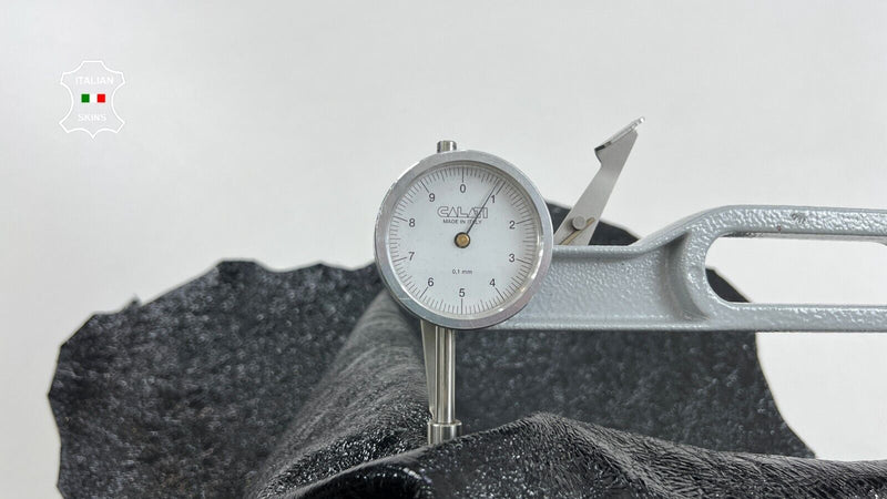 BLACK CRISPY PATENT CRACKED ON PLUM SHINY Soft Goat leather 3+sqf 0.9mm #C959