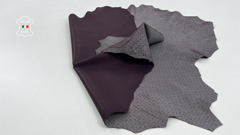 OFF WHITE EYE ATTRACTION PRINT ON GRAPE Soft Goatskin leather 5+sqf 0.7mm #C1176