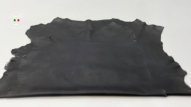 ANTHRACITE MIDNIGHT Thin Soft Italian Lambskin leather 2 SKINS 11sqf 0.6mm #C04
