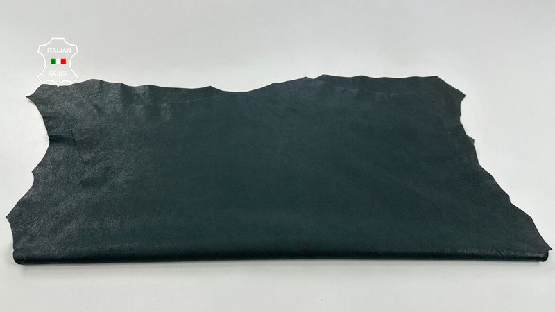 DARK PINE GREEN CRACKED VINTAGE Thin Lambskin leather 2 skins 11+sqf 0.5mm C2815