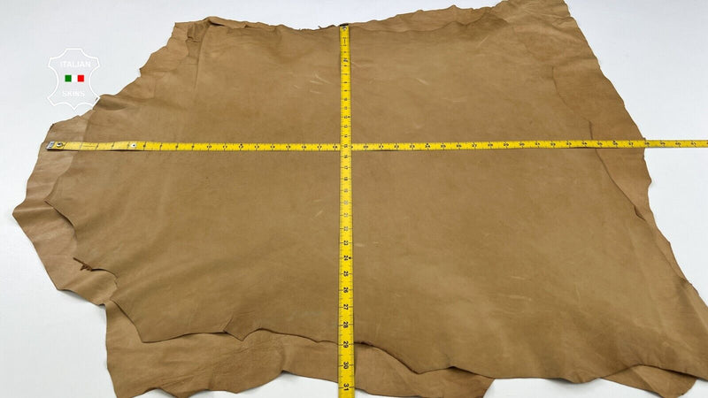 SAND LIGHT BROWN NAKED VINTAGE LOOK  Thin Soft Lamb leather 11+sqf 0.5mm #C2043