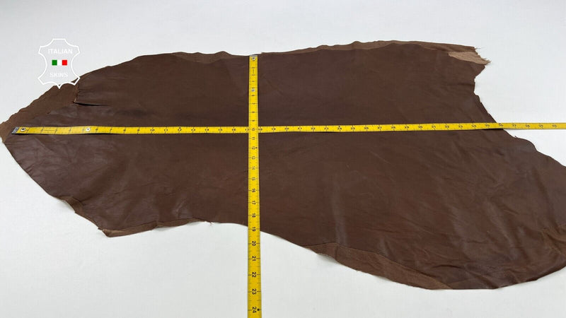 BROWN Thin Soft Stretch Lambskin Sheep Lamb leather skin hides 5sqf 0.6mm #C1606