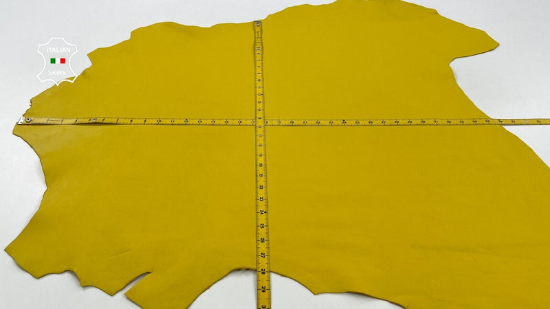 YELLOW Thick Italian Lambskin Sheep Lamb leather hides skins 8+sqf 1.2mm #C1415