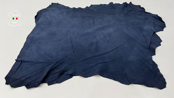 BLUE NUBUCK VINTAGE LOOK Soft Lambskin leather hides 2 skins 10+sqf 0.8mm #C247