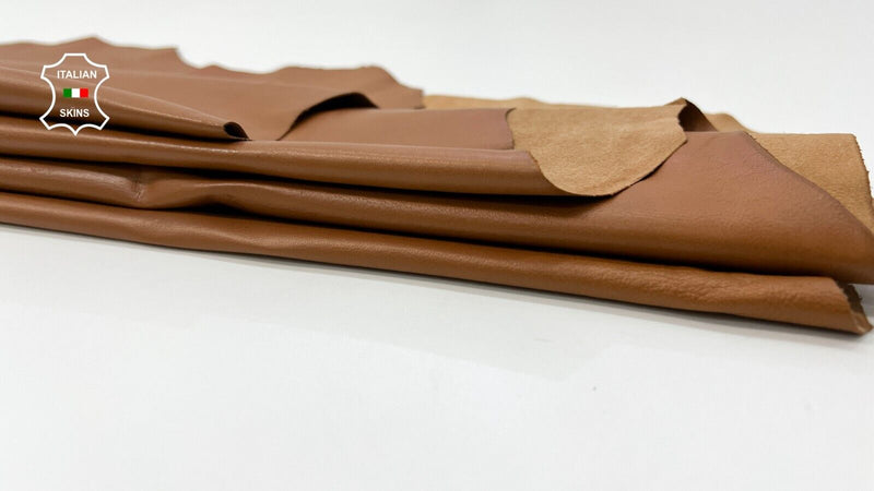 MEDIUM BROWN Thin Soft Italian Lamb leather hides Bookbinding 6+sqf 0.6mm #B9987