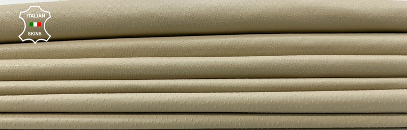 IVORY TEXTURED Thin Soft Italian Goatskin Goat leather 6 skins 26sqf 0.5mm #C403