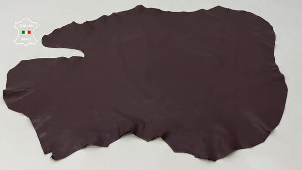 LIVER BROWN Thick Soft Italian Lambskin Sheep leather hides 7+sqf 1.1mm #C257