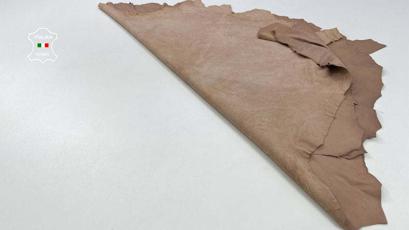 NUDE VEGETABLE TAN Thin Soft Italian Lambskin leather 3 skins 14sqf 0.6mm #C1810