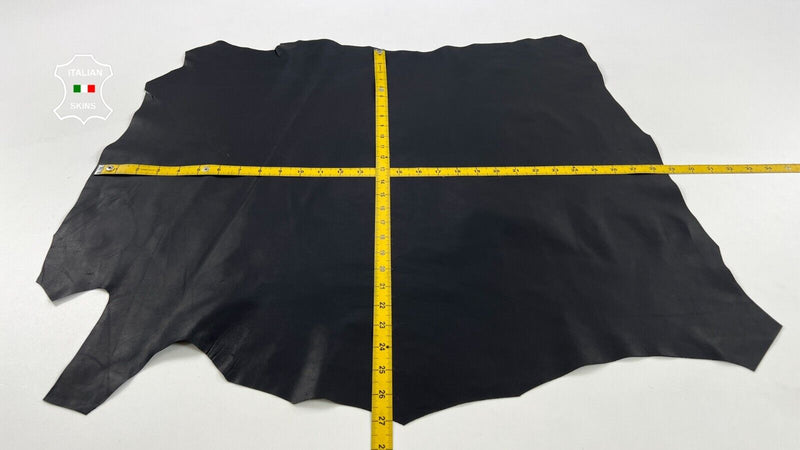 BLACK MIDNIGHT Thin Soft Italian Lambskin Sheep leather hides 6sqf 0.6mm #C1290