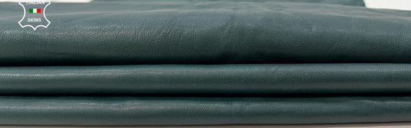 WASHED TEAL GREEN VEGETABLE TAN Soft Italian Lambskin leather  5sqf 0.7mm #B9833