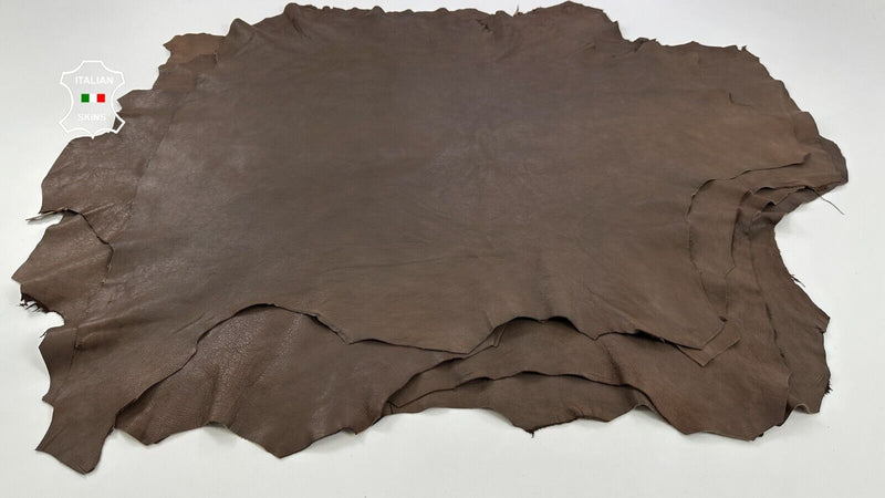 TAUPE BROWN VEGETABLE TAN VINTAGE LOOK Lamb leather 4 skins 30sqf 1.2mm #C2807