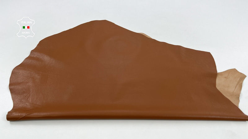 MEDIUM BROWN Thin Soft Italian Lambskin Sheep leather hides 6+sqf 0.6mm #C1635
