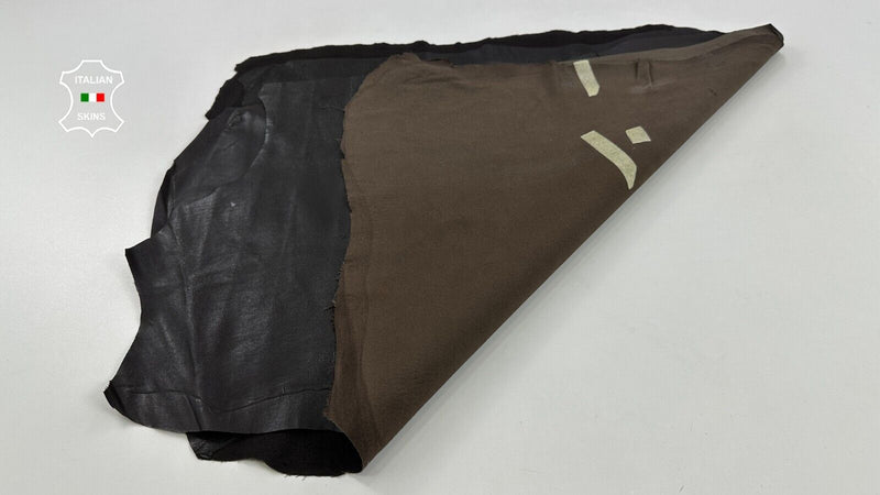 DARK BROWN Thin Soft STRETCH Backed Lambskin leather 3 skins 15sqf 0.6mm #C2935