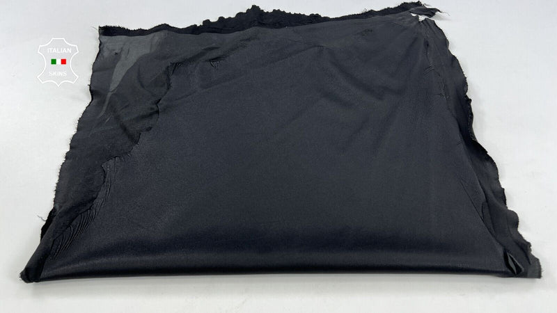 BLACK Very Soft Stretch Lambskin Sheep Lamb leather hides skins 6sqf 0.7mm C1731