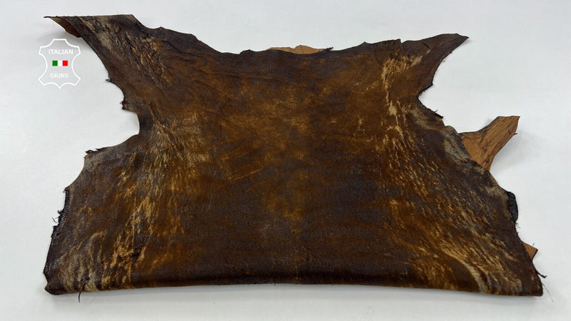 RUST BROWN NUBUCK VINTAGE LOOK VEGETABLE TAN Lambskin leather 6sqf 1.0mm #C1403