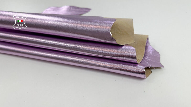 METALLIC PASTEL PINK Italian Goatskin leather hides skins 3+sqf 0.7mm #C2894