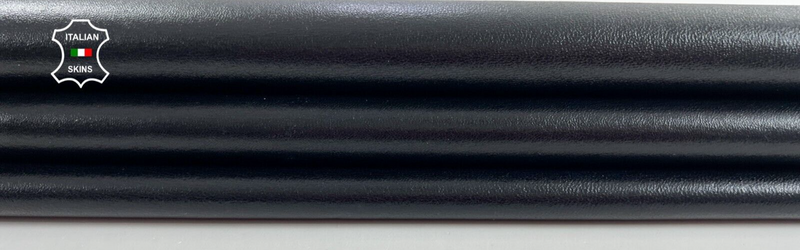 SHINY BLACK BACKED WITH LYCRA STRETCH Thick Lambskin leather 2sqf 1.1mm #C1515