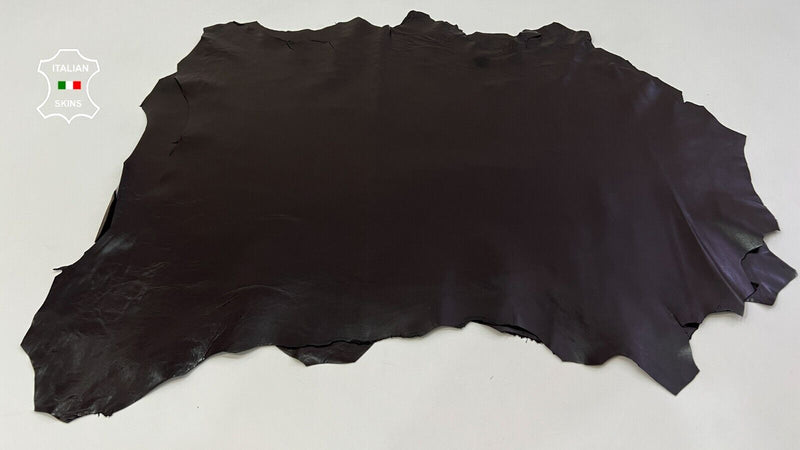 CHOCOLATE BROWN SHINY CRINKLE Soft Lambskin leather 2 skins 10+sqf 0.8mm #C196