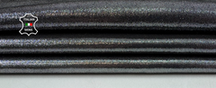 Shimmering metallic lead soft Italian goatskin leather hide in 5 sq ft, 0.8mm thickness, natural leathercraft material from ITALIANSKINS.