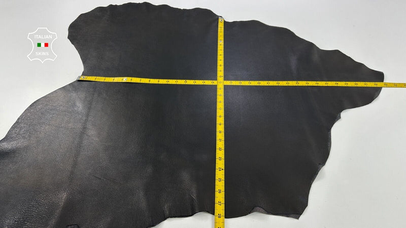 NATURAL BLACK Thick Soft STRETCH Backed Lycra Lambskin leather 6+sqf 1.4mm C2934