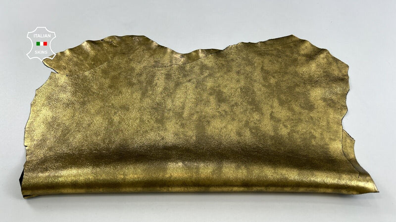 METALLIC ROSE GOLD ROUGH Soft Italian Goatskin leather hides 4+sqf 1.0mm #C1928