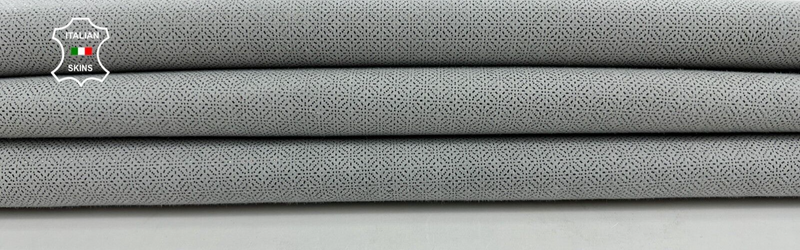 GREY NUBUCK EYE ATTRACTION PRINT Goatskin Goat leather hides 3+sqf 1.0mm #C1091
