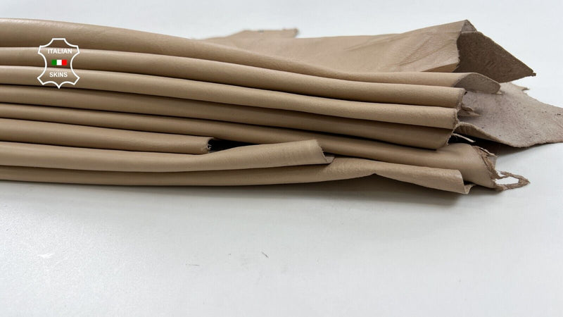 BEIGE NUDE Soft Italian Lambskin leather hide hides 3 skins 15+sqf 0.8mm C1612