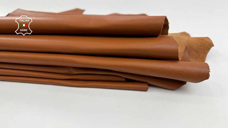 TAN MEDIUM BROWN Soft Italian Lambskin Sheep leather 3 skins  20sqf 0.7mm C3000