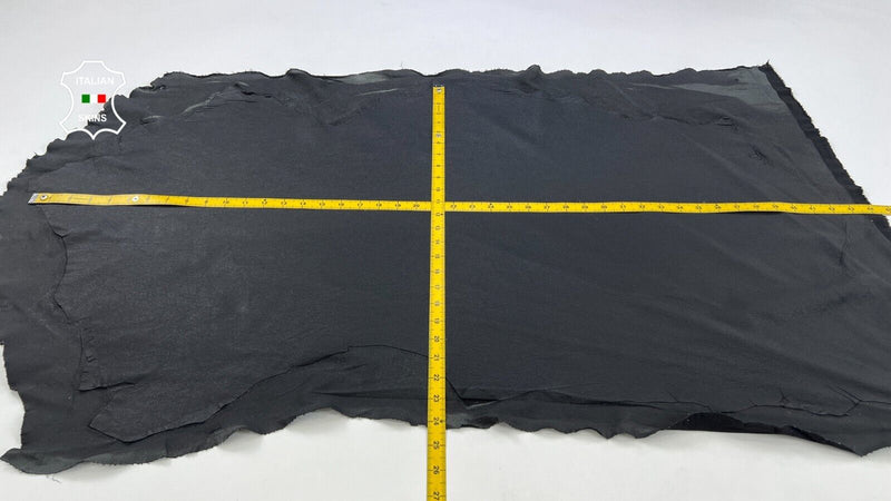 BLACK Very Soft Stretch Lambskin Sheep Lamb leather hides skins 6sqf 0.7mm C1731