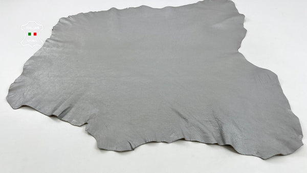 SILVER PEARLIZED ROUGH Thick Itaklian Goatskin leather hides 7sqf 1.2mm #C1072