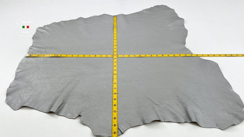 SILVER PEARLIZED ROUGH Thick Itaklian Goatskin leather hides 7sqf 1.2mm #C1072