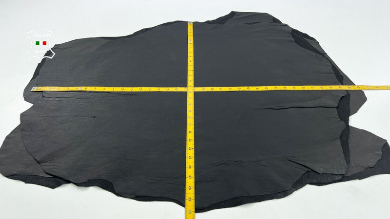 BLACK Soft Italian STRETCH Lambskin leather hides 2 skins 12+sqf 0.7mm #C1495