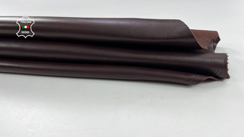 REDDISH CHESTNUT BROWN SHINY Soft Italian Lambskin leather hide 4sqf 1.0mm C1721