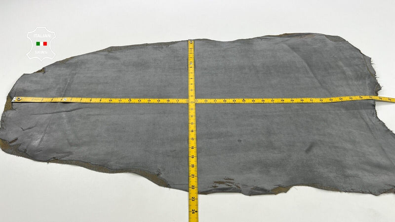 GREY DISTRESSED STRETCH VINTAGE LOOK Soft Lambskin leather hide 6sqf 0.8mm C1516