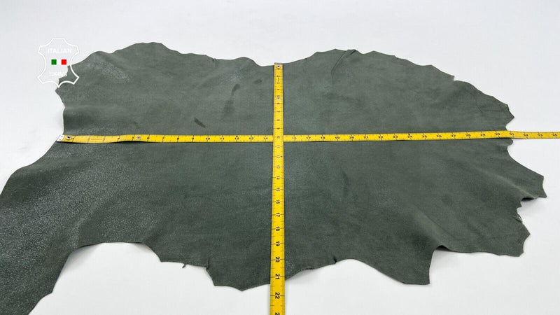 KHAKI ARMY EYE ATTRACTION PRINT Soft Italian Goatskin leather 5sqf 1.0mm #C1180
