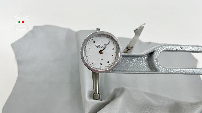 LIGHT GREY PEARLIZED Thick Soft Italian Lambskin leather 6+sqf 1.1mm #C1446