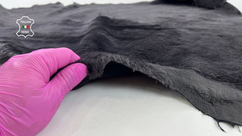 TAUPE GREY Hair On Italian sheepskin Lamb shearling fur hides 21"X34" #C1387
